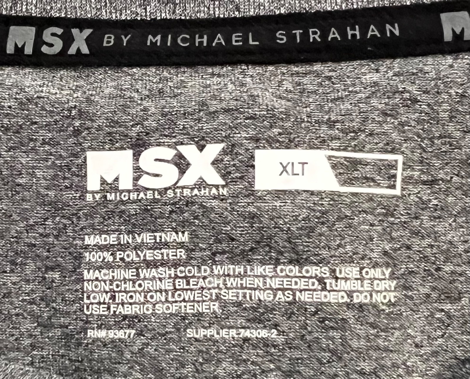 MSX Michael Strahan Athletic Sportswear Gray Shirt Size XLT gallery