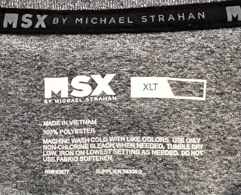 MSX Michael Strahan Athletic Sportswear Gray Shirt Size XLT gallery