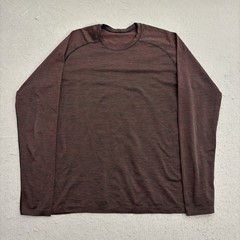 Lululemon Vent Tech Long Sleeve Shirt Size Medium Red Gym Performance Mens