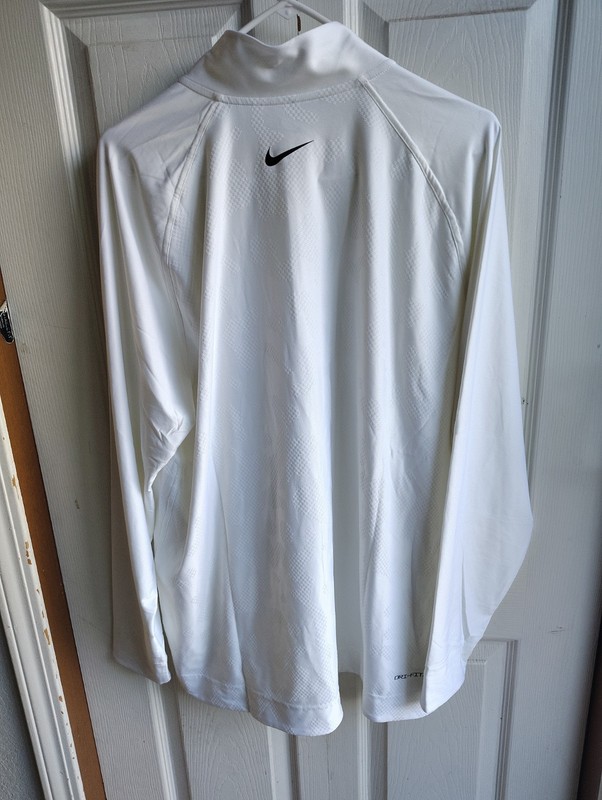 NWT $120 Nike Tour Dri-FIT Advantage Half Zip Top Men's Golf 1/4 White Sz XL gallery