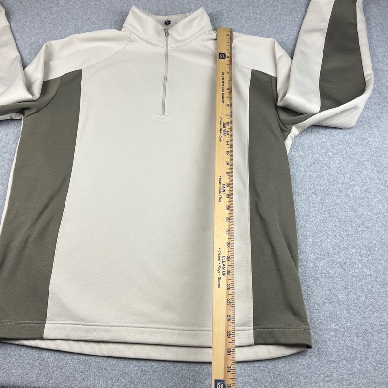 Nike Golf Pullover Mens XL Beige Gray 1/4 Zip NikeFIT DRY Sweatshirt Long Sleeve gallery