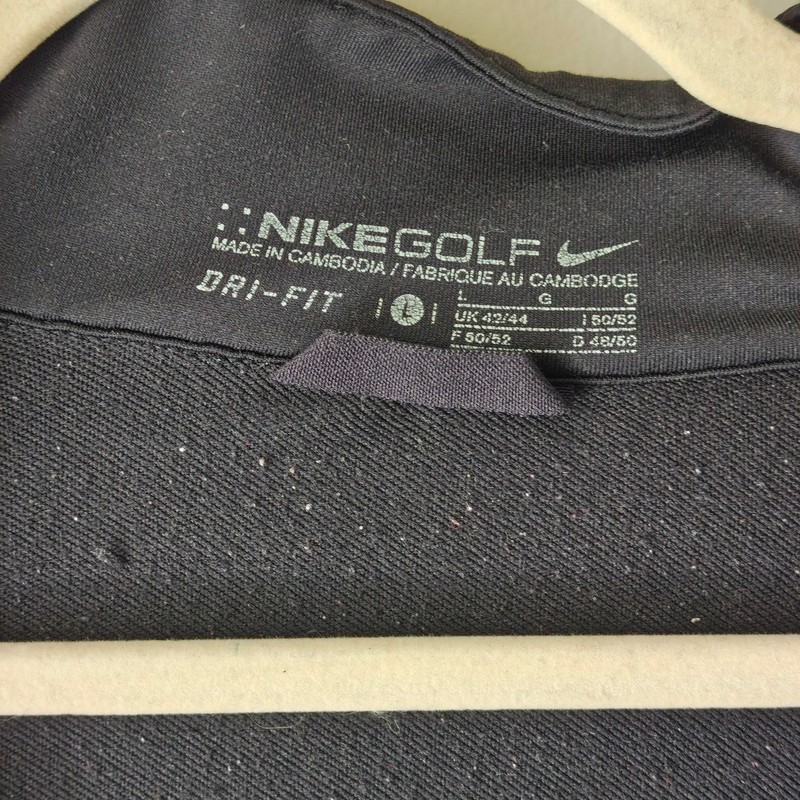 Nike Golf Dri-FIT Quarter Zip Mens Large Black Volt Colonial Golf Club Pullover gallery