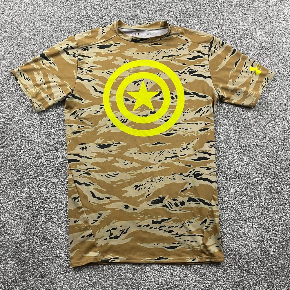 Under Armour Shirt Men Large Alter Ego Captain America Camo Compression Training