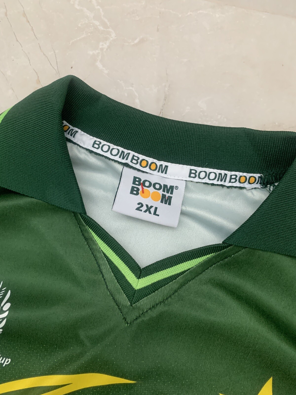 Pakistan 2015 World Cup Cricket Jersey Polo Shirt Mens 2XL 100 Polyester Green gallery