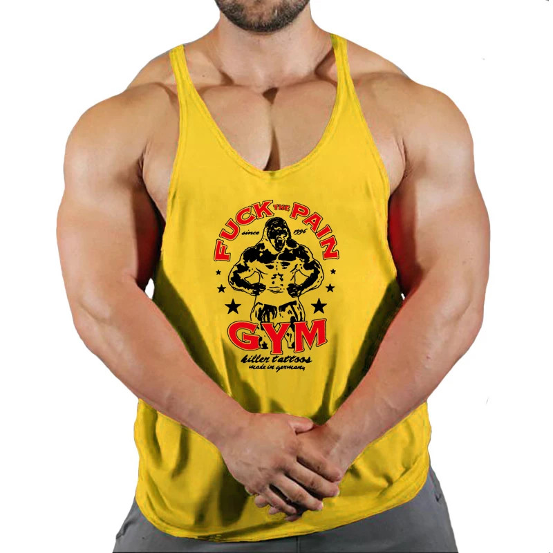 New Arrivals Bodybuilding stringer tank top man Cotton Gym sleeveless shirt men