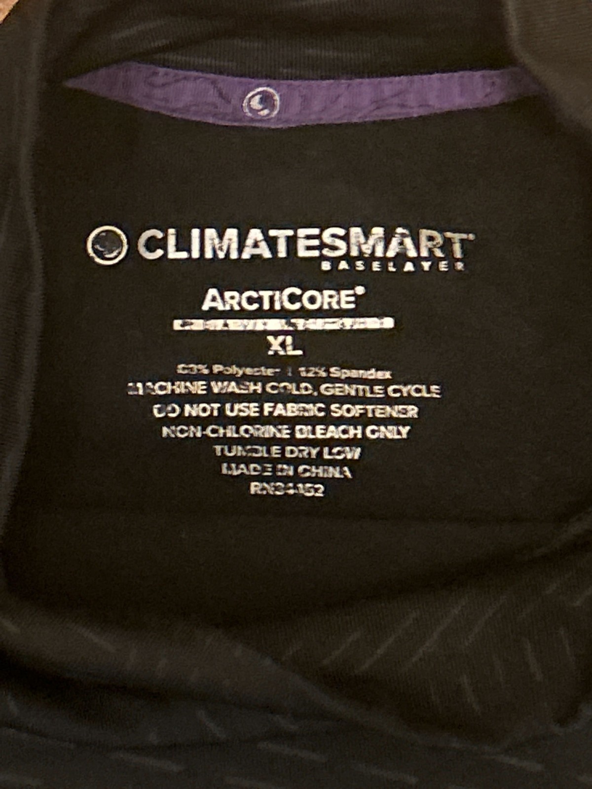 ClimateSmart ArtiCore Baselayer Mens Size XL Long Sleeve Black Shirt Mock Neck gallery