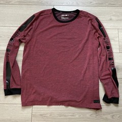 Michael Strahan Mens MSX Shirt XXL Geo Knit Raise Your Game Red Heather