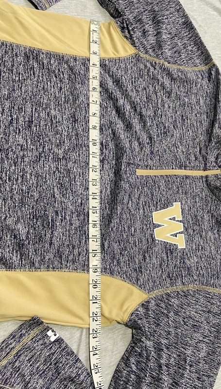 UW Huskies Longsleeve Quarter zip Pullover Men Large, With Pockets gallery