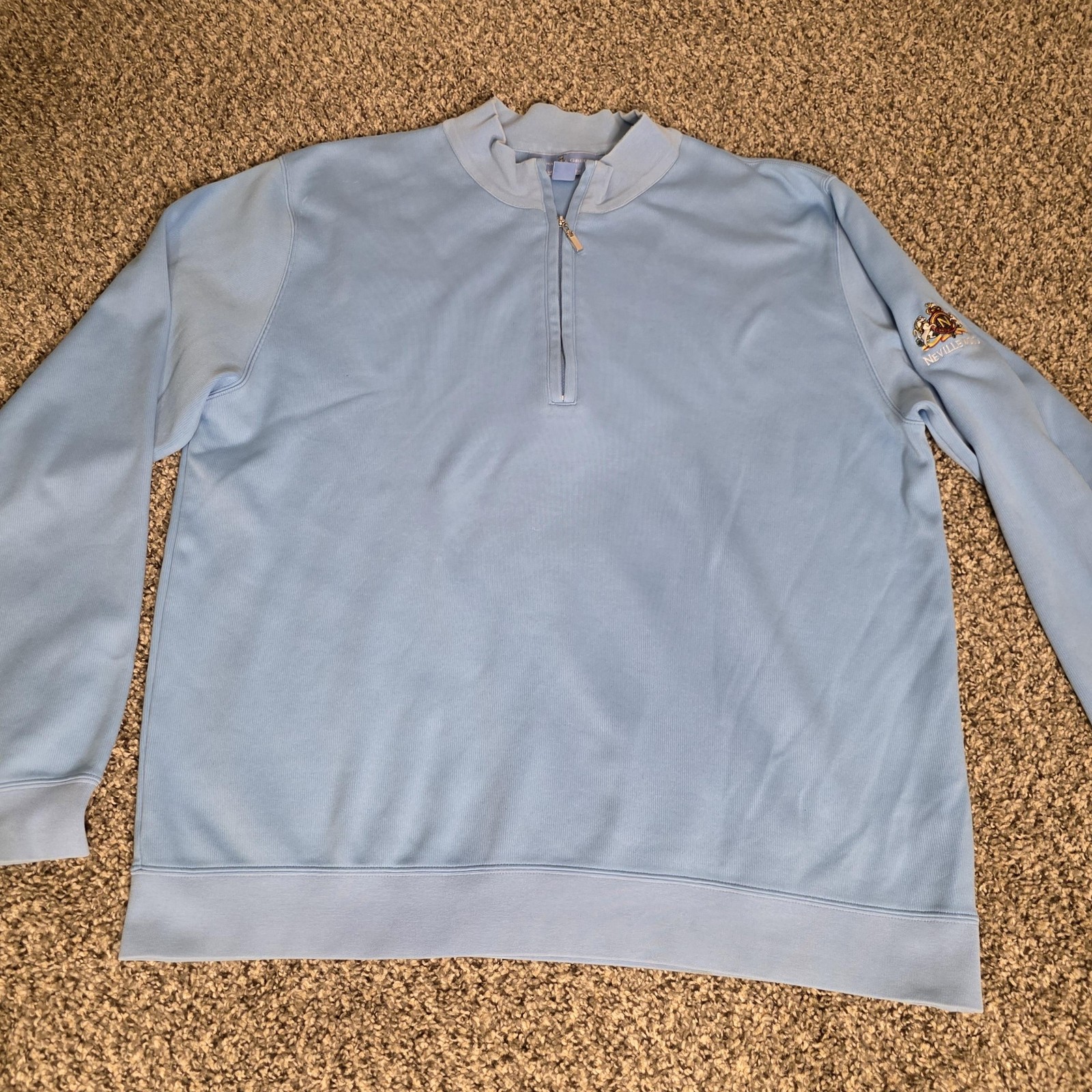 Fairway & Greene Pullover Mens XL Blue Pureformance 1/4 Zip Golf Nevillewood Vtg gallery