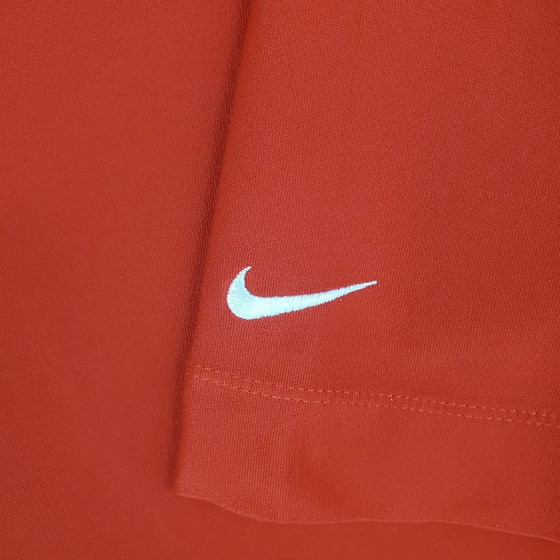 VTG NIKE GOLF Size Large Mens 1/2 Sleeve Tiger Sunday Red Mock Neck Polo Shirt gallery