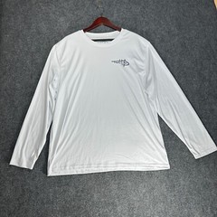 Reel Life Shirt Mens XXL White Long Sleeve Tee Outdoor Fishing American Flag