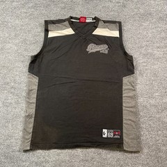Vintage Y2K Playerz 69 Basketball Jersey XL 24×28 Black Gray Tank-Top