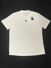 NWT ADIDAS Men’s Pregame Short Sleeve Badge Of Sport T-Shirt HT3966 Size L