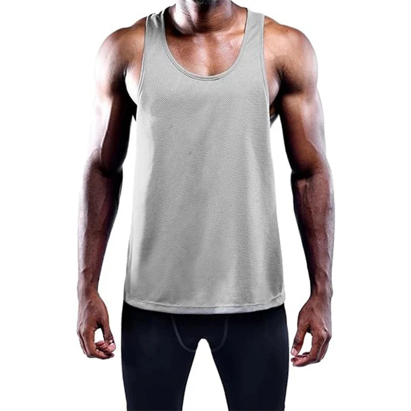 Running Tank Top Men Summer Sport Gym Vest Quick Dry Training Tanktop Workout gallery