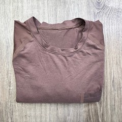 Lululemon Ventilated Hiking Short Sleeve Shirt Mens Size XL Xtra Large Brown