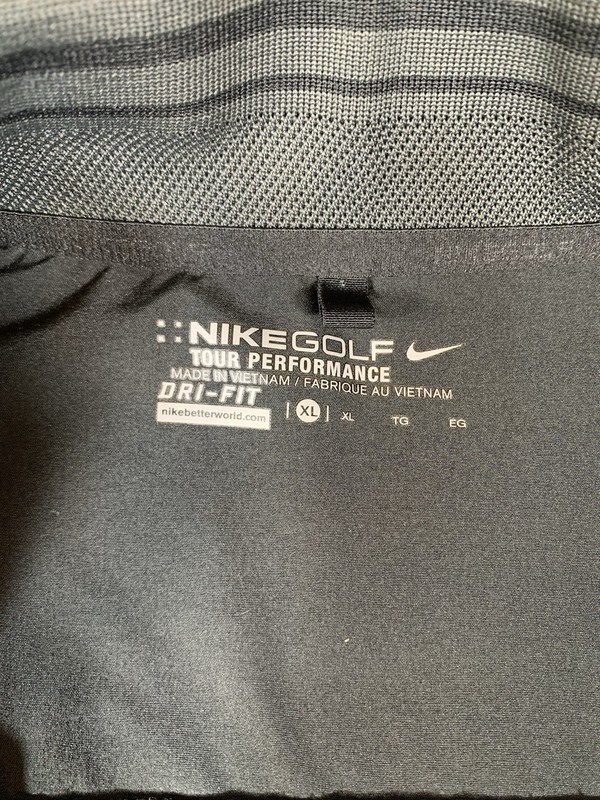 Nike Golf 1/2 Zip Up Pullover Men’s XL Black Dri-Fit Tour Performance gallery