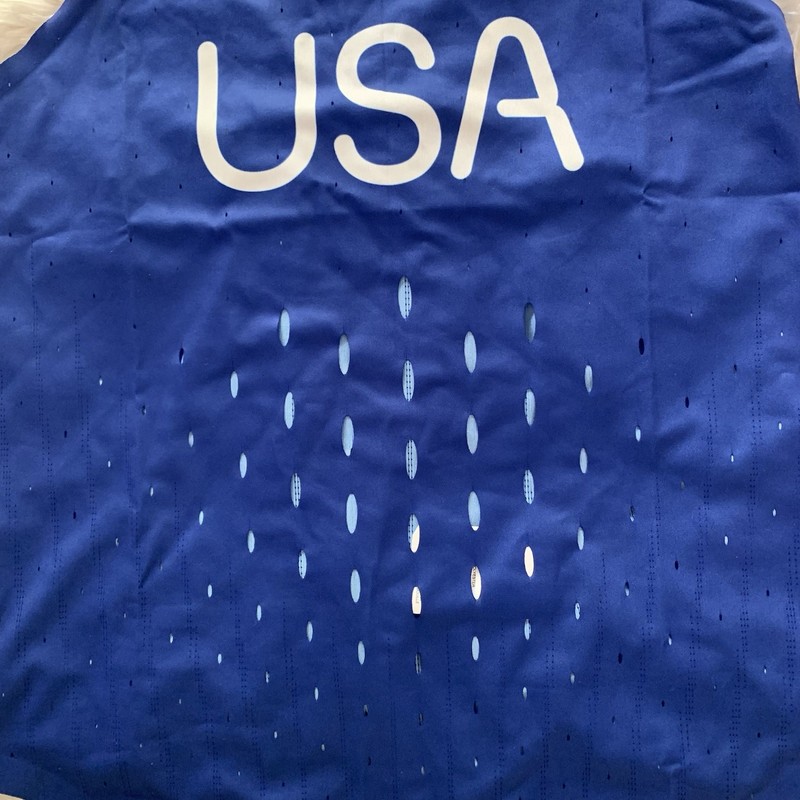 Nike Pro Elite 2024 Team USA Distance Singlet Blue Small FN0632-417 gallery