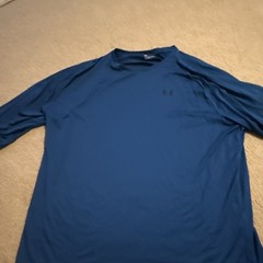 Under Armour Men’s XXXLBlue Crew Neck Long Sleeve Polyester Logo Loose Tee