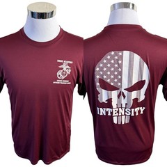 USMC Marine Corps Officer Training T-Shirt Mens Medium Burgundy Red Military Tee