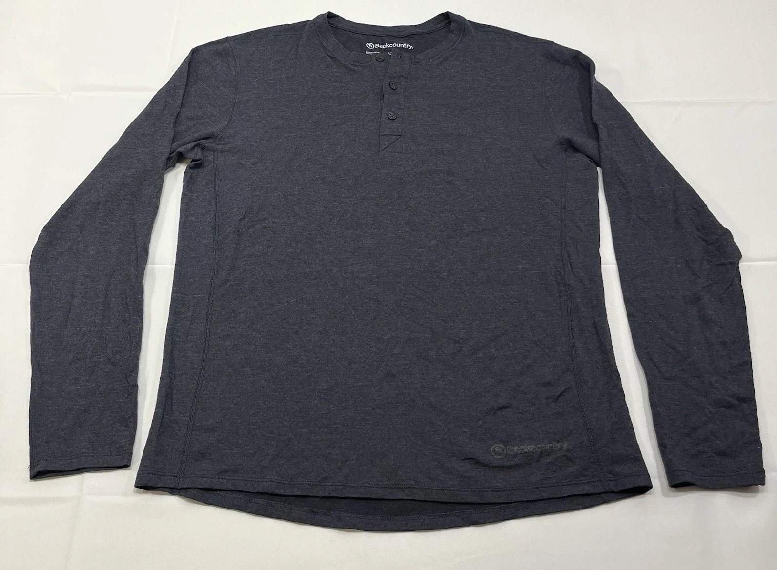 Backcountry Merino Wool Blend Base Layer Gray Long Sleeve Shirt Mens Medium gallery