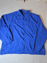 Sport-Tek Mens Windbreaker Jacket 4XL Royal Blue Snap Front Lined Big And Tall