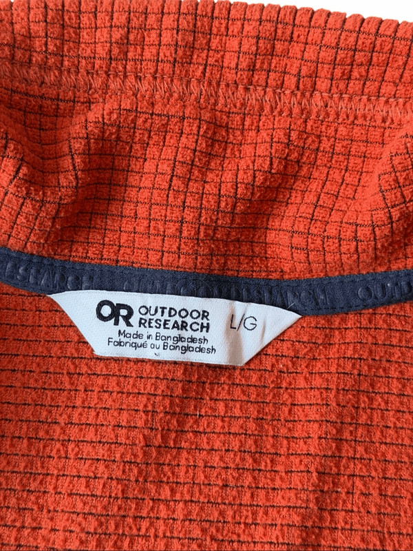 Outdoor Research Men’s Fleece Pullover Trail Mix Snap Orange Large gallery