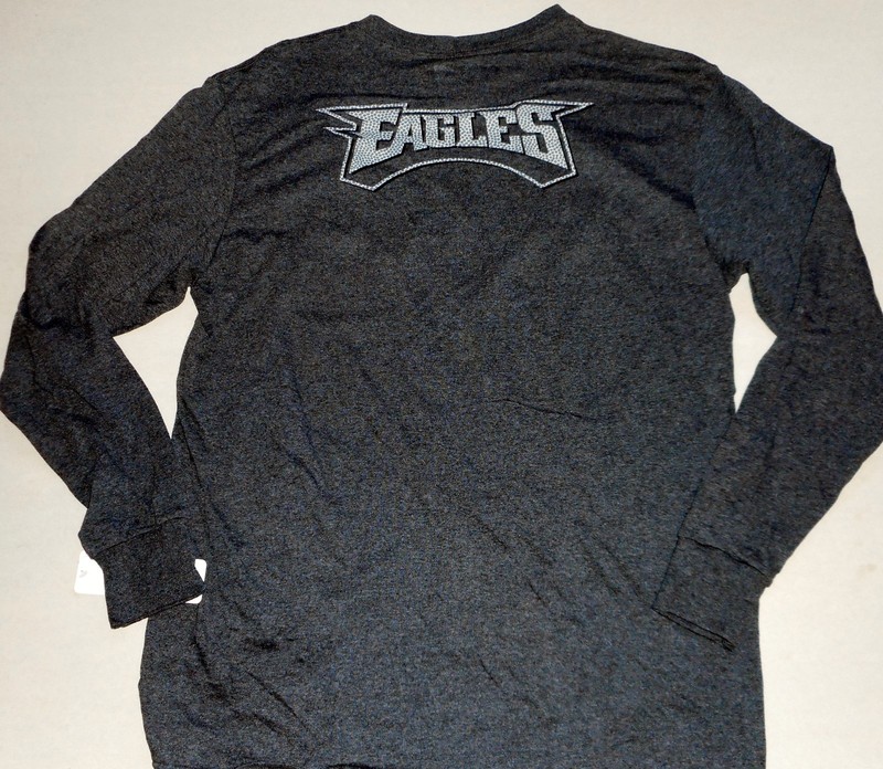 PHILADELPHIA EAGLES NFL TEAM APPAREL LONG SLEEVE T SHIRT MENS M L XL 2X GRAY NWT gallery