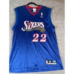 Vintage Y2K Reebok Philadelphia 76ers Kenkel #22 NBA Basketball Jersey Mens M