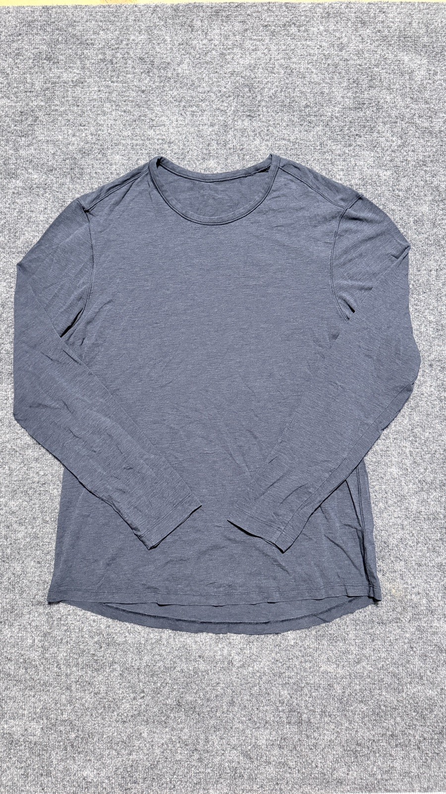 Lululemon Shirt Mens M Blue 5 Year Basic Tee Long Sleeve Stretch Gym Yoga gallery