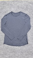 Lululemon Shirt Mens M Blue 5 Year Basic Tee Long Sleeve Stretch Gym Yoga