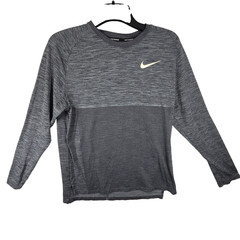 Nike Dry Medalist Mens Long Sleeve Running Shirt Top Large Gray 891424-641 Gym