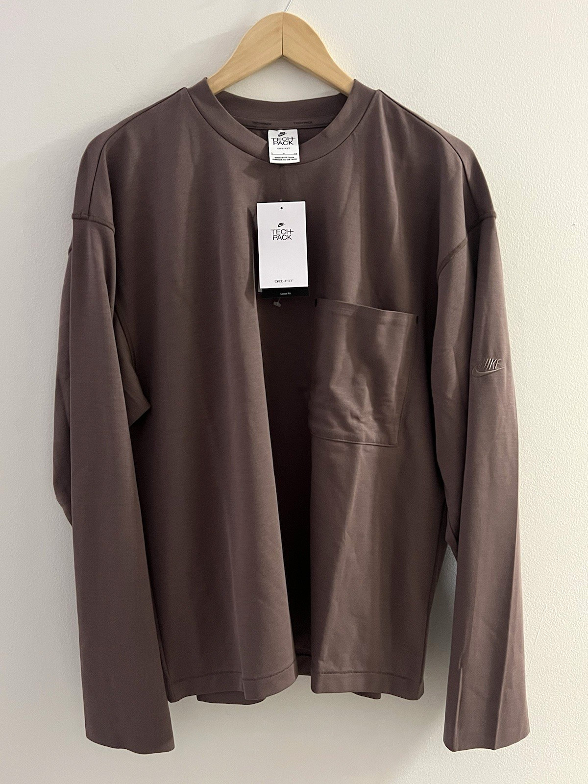 Nike Tech Pack Shirt Loose Long Sleeve Shirt Men's Small Brown FB7819-291 ($100) gallery