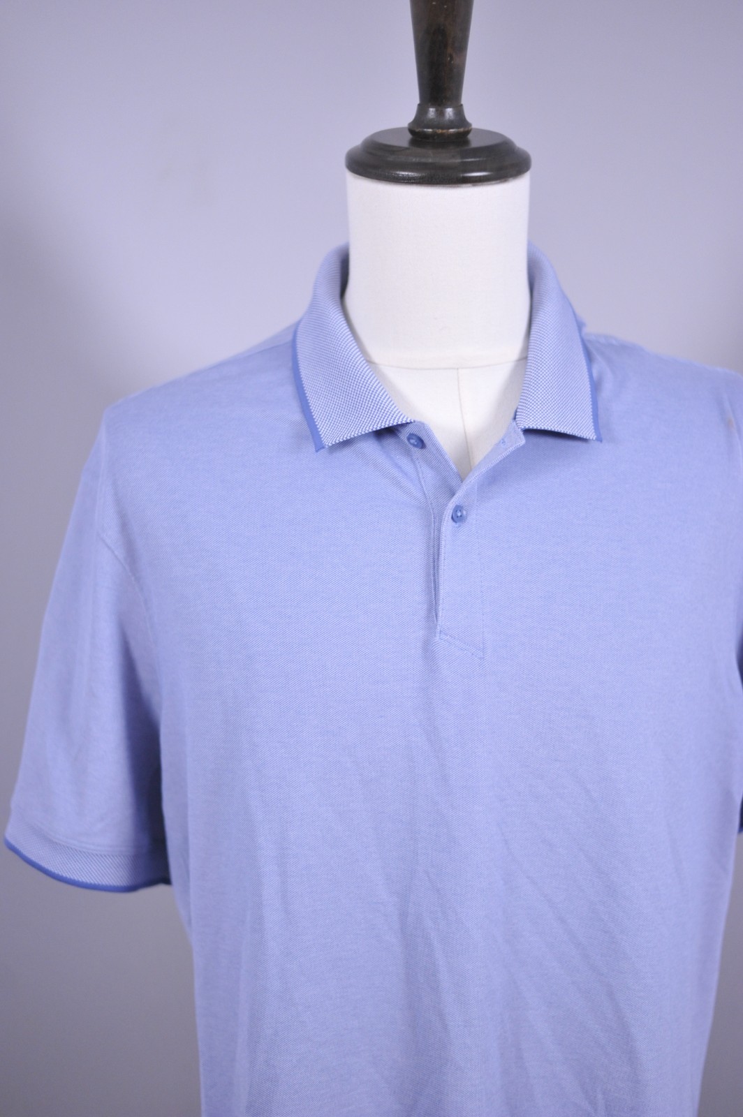 Lululemon Pique Performance Polo Shirt Blue Heather Men's XL gallery