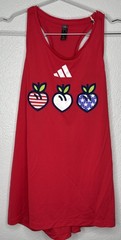 NEW Adidas Peachtree Road Race Atlanta Racing Singlet Tank Top Red Womens Medium