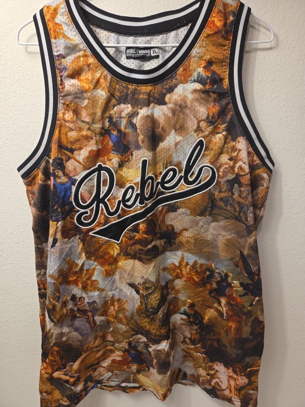 Men's Rebel Angels Artwork Sleveless Basketball Jersey Tank Shirt size 2XL gallery