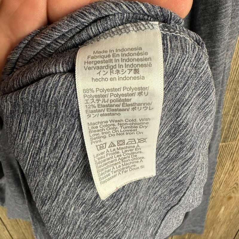 J.Crew Performance Pullover 1/4 Zip Activewear Long Sleeve Heathered Blue XL gallery