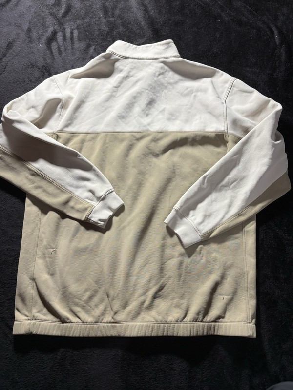 Nike Golf Thermafit 1/4-Zip Pullover XL Men's Beige Two Tone gallery
