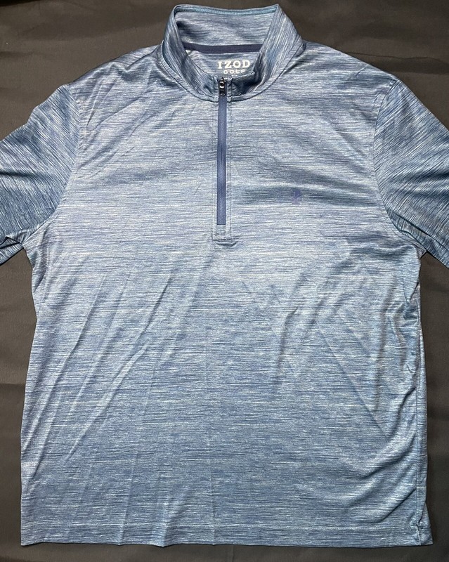 Izod Golf Men's 1/4 Zip Large Hydra Shield Teal gallery