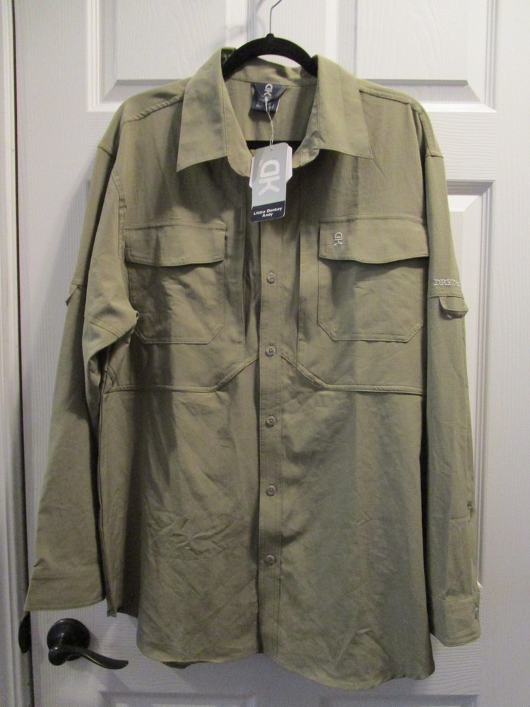 LITTLE DONKEY ANDY MEN'S STRETCH QUICK DRY UV PROTECTION L/S SHIRT SIZE XL NEW