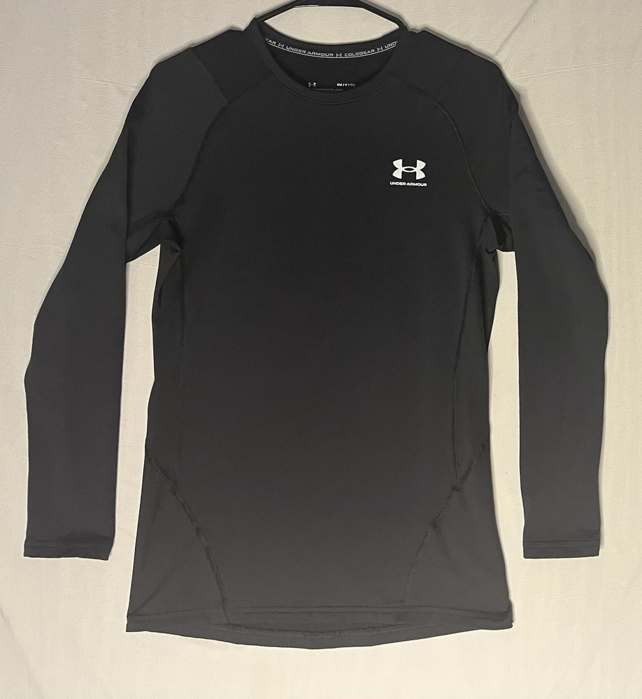 Under Amour Cold Gear Shirt Men’s SZ Small Black Long Sleeve Fitted Light Weight