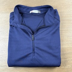Kjus Keano Half-Zip Pullover Navy Stripe Men’s 50 Medium M Performance Logo