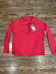 Men’s North Face Ambition Quarter Zip Red Heather, Mountain Athletic/Run Size XL