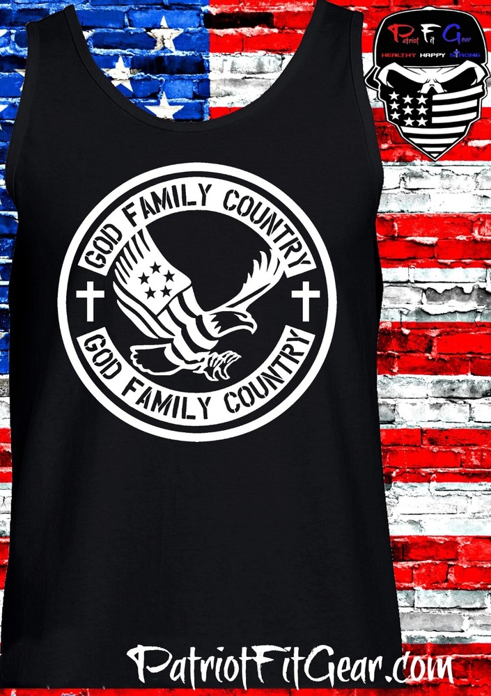 Tank top,God Family Country,In God We Trust,Faith Family Freedom,Eagle,t-shirt