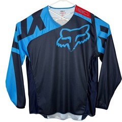 Fox Racing 180 Motocross Jersey Mens Size XL Blue Long Sleeve MX ATV