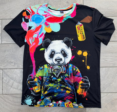 Dynamic Graphic Design Jersey Graffiti Artist Street Panda Size XL Mens