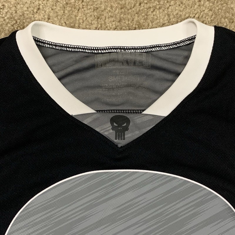 Marvel Mens Small The Punisher #74 Basketball Jersey Black Sleeveless Tank Top gallery