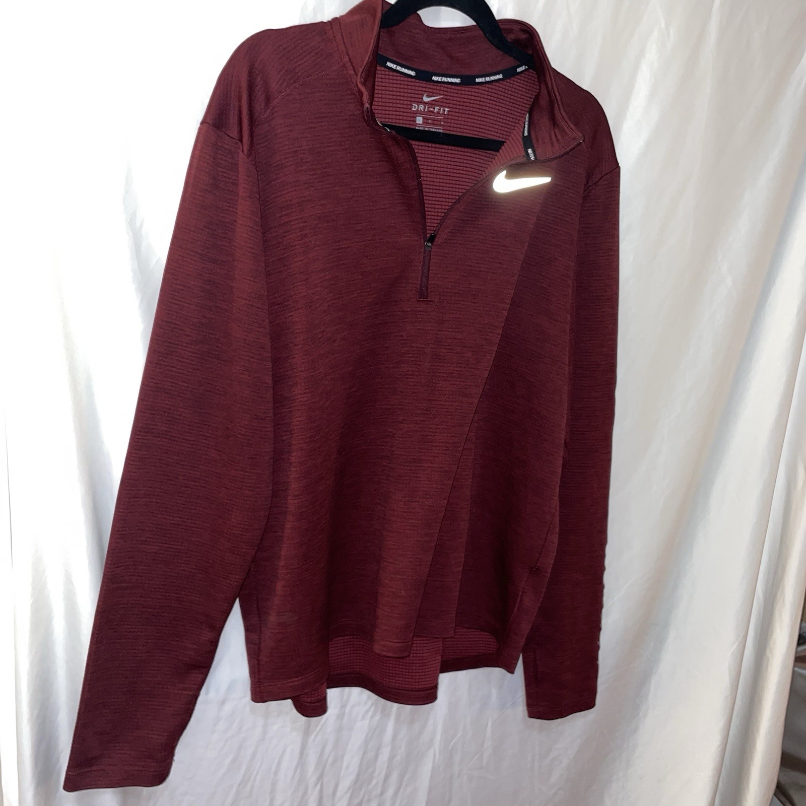 Nike Dri-FIT Mens Large Long-Sleeve Base Layer Half-Zip Running Top gallery