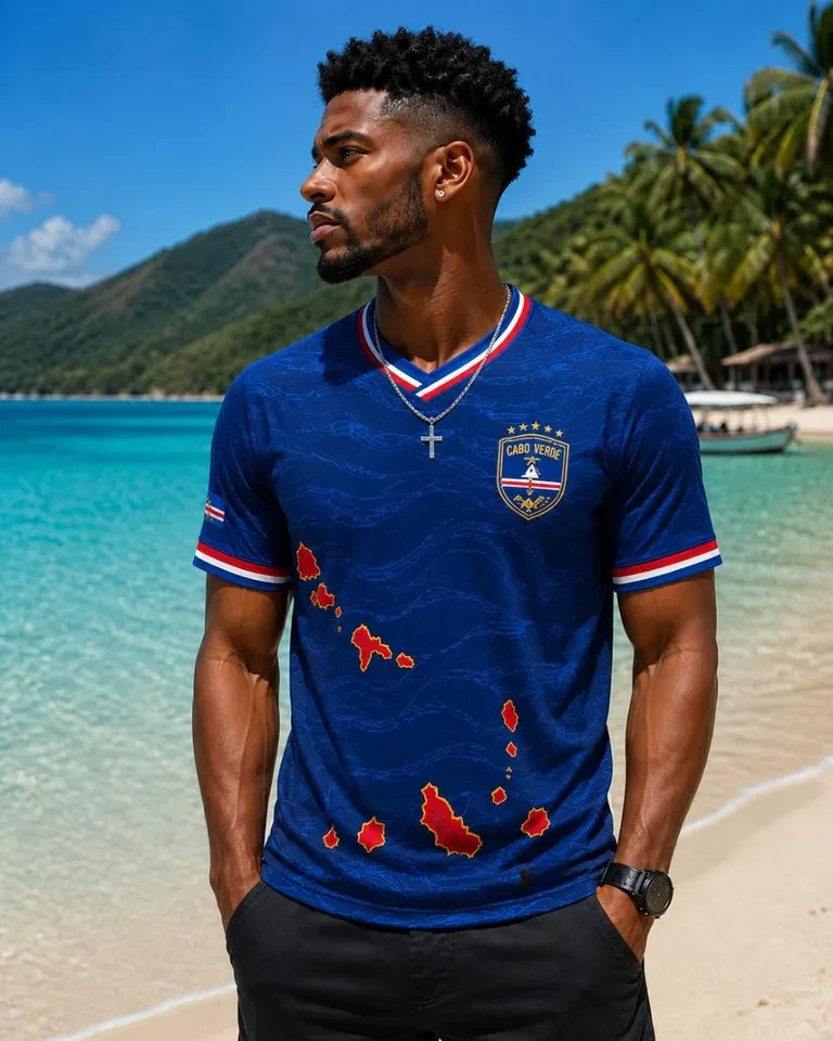 Personalized Cape Verde Soccer Jersey Custom Name Number Cabo Verde Football Shi gallery
