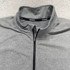 Nike Dri-FIT Element 1/4 Zip Pullover Mens Small Gray Running Shirt