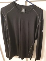 MENS KUHL SKAR LONG SLEEVE BRAND NEW LARGE BLACK OG DISCONTINUED COLLAR